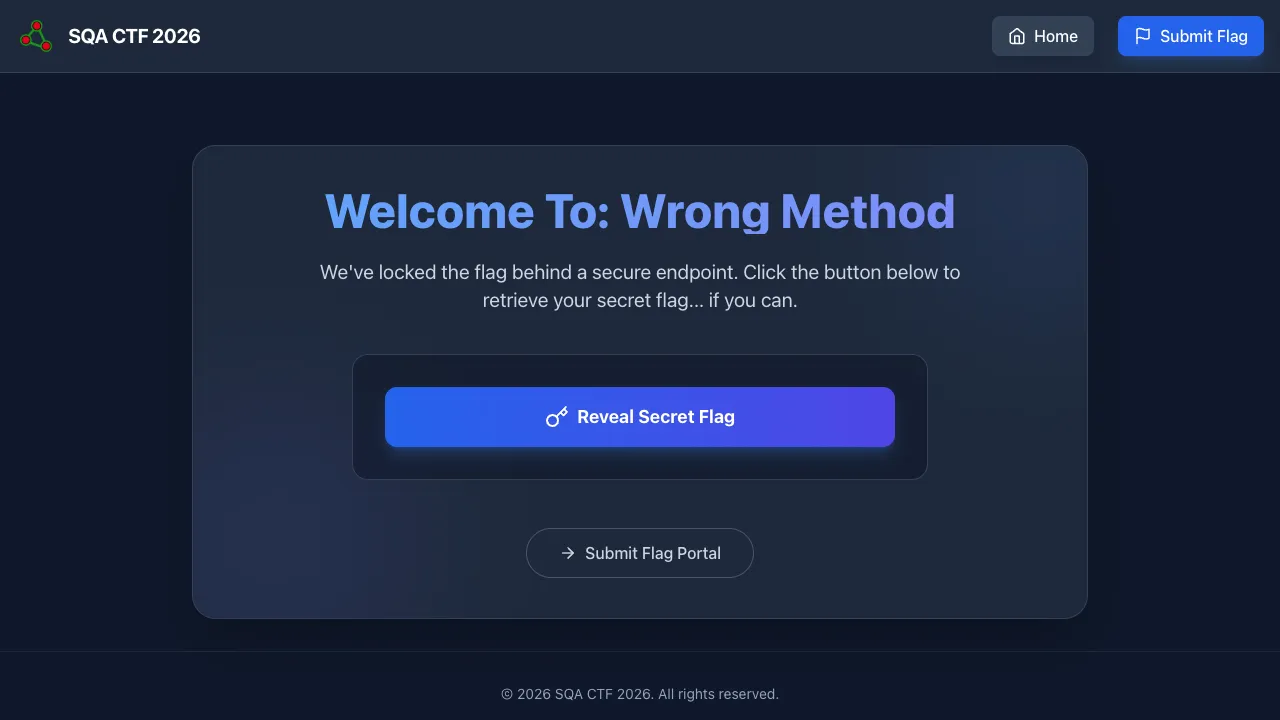 Wrong Method challenge page