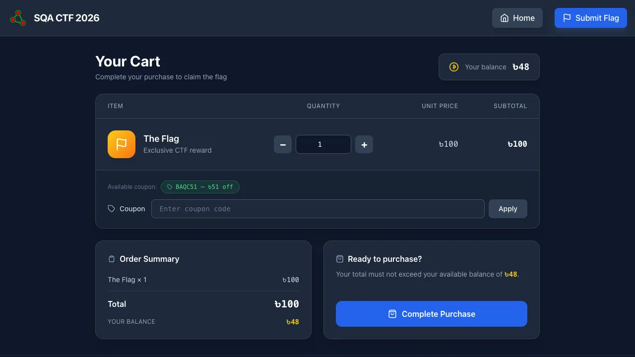 The Good Cart challenge page